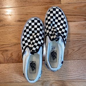 Womens size 9 black and white checkered vans